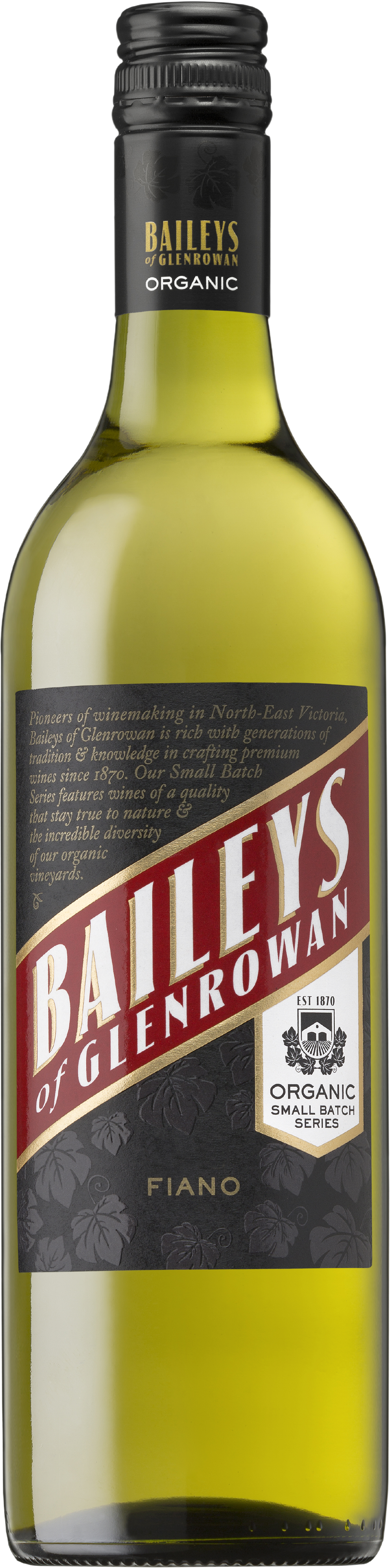 Baileys of Glenrowan Organic Small Batch Series Fiano 2022 Glenrowan